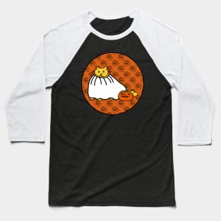 Halloween Horror Chonk Cat Orange Round Baseball T-Shirt